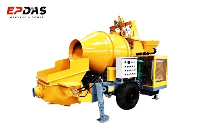 concrete mixer with pump machine